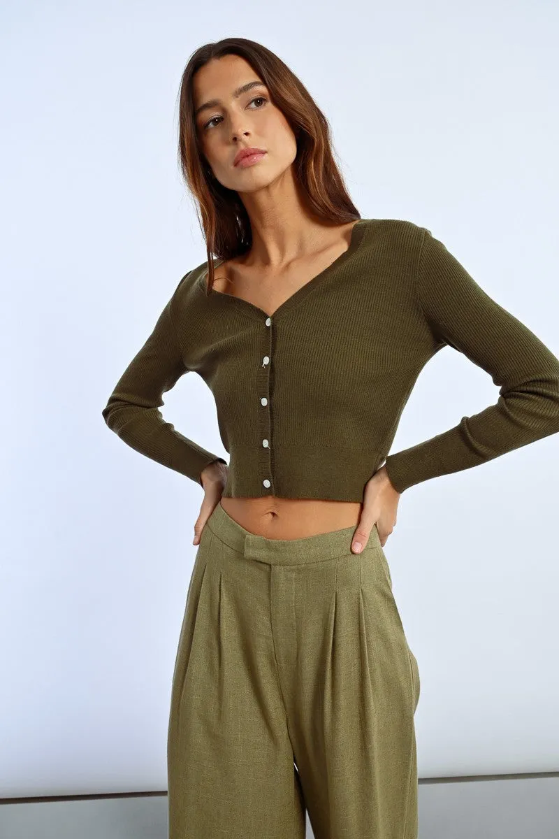 SHORT FITTED CARDIGAN
