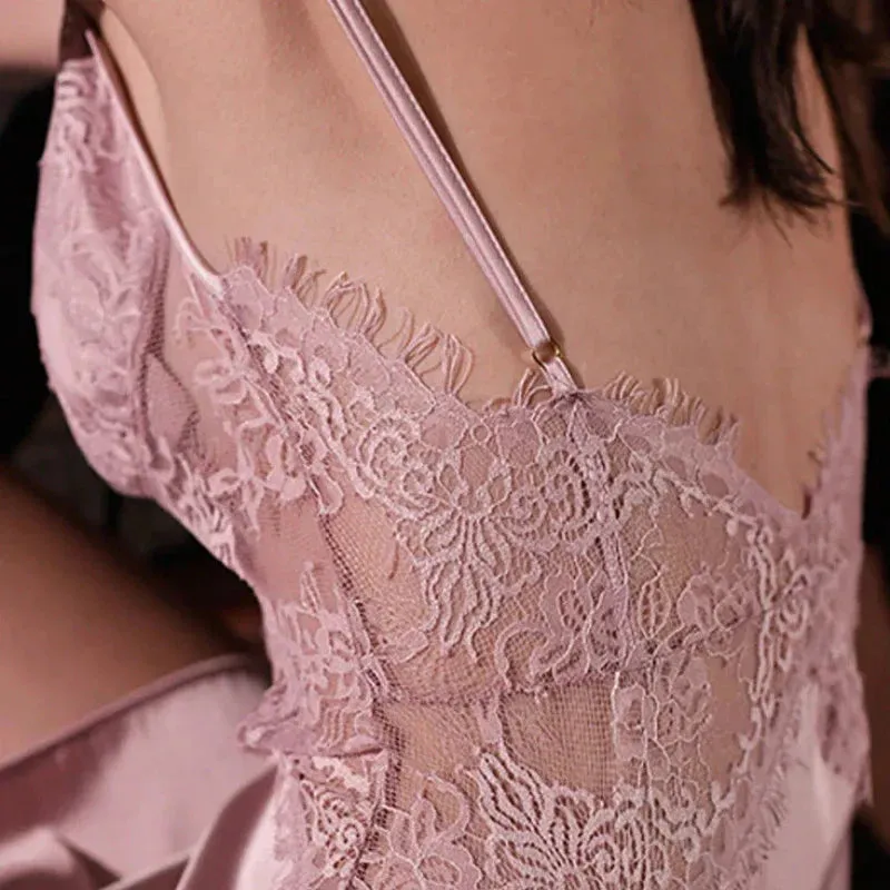 Silk Sleeveless Sleepwear Dress