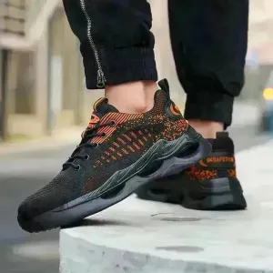 Smash and Puncture Resistant Steel Toe Shoes, Unisex Comfortable Work Safety Shoes, Lightweight Outdoor Adventure Safety Sneakers, Breathable Upper Labour Protection Shoes