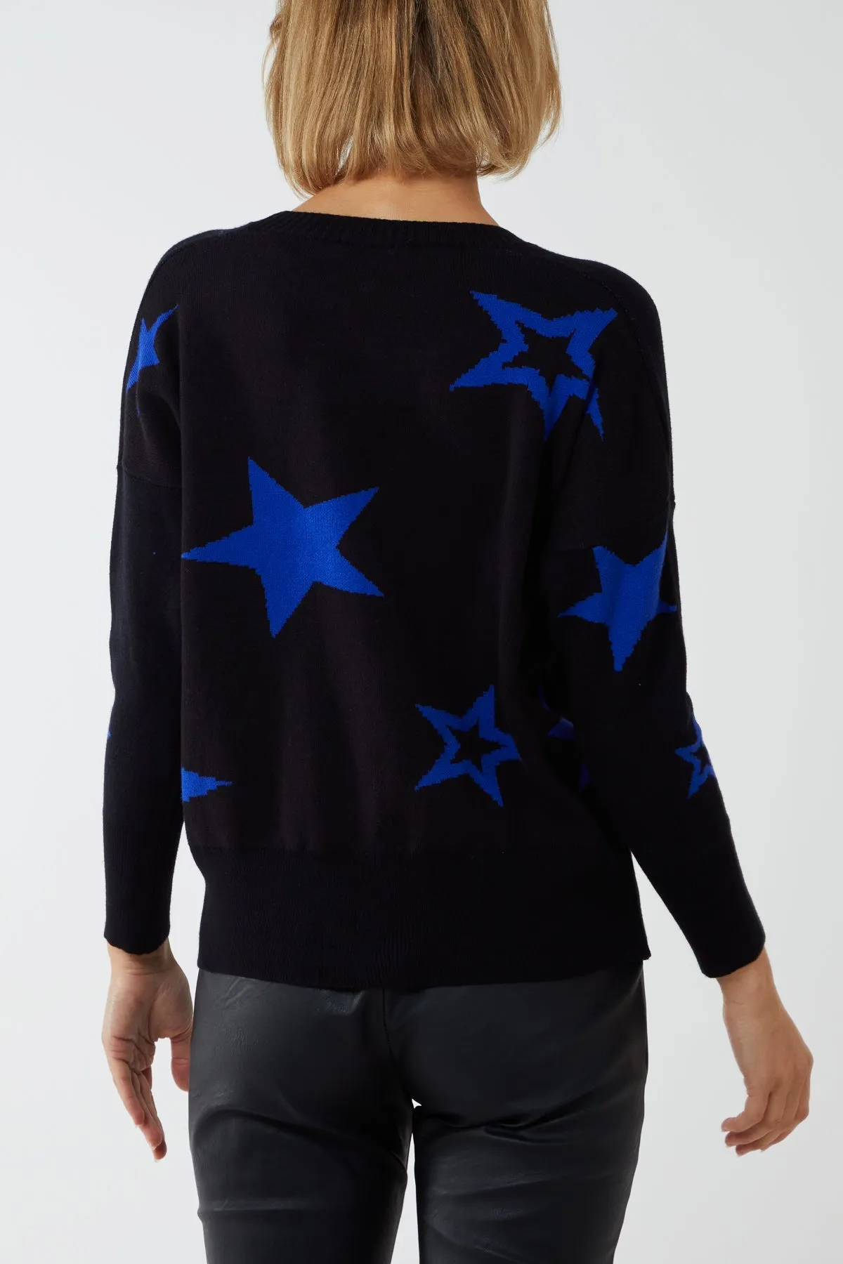 Star Fine Knit Button Cardigan