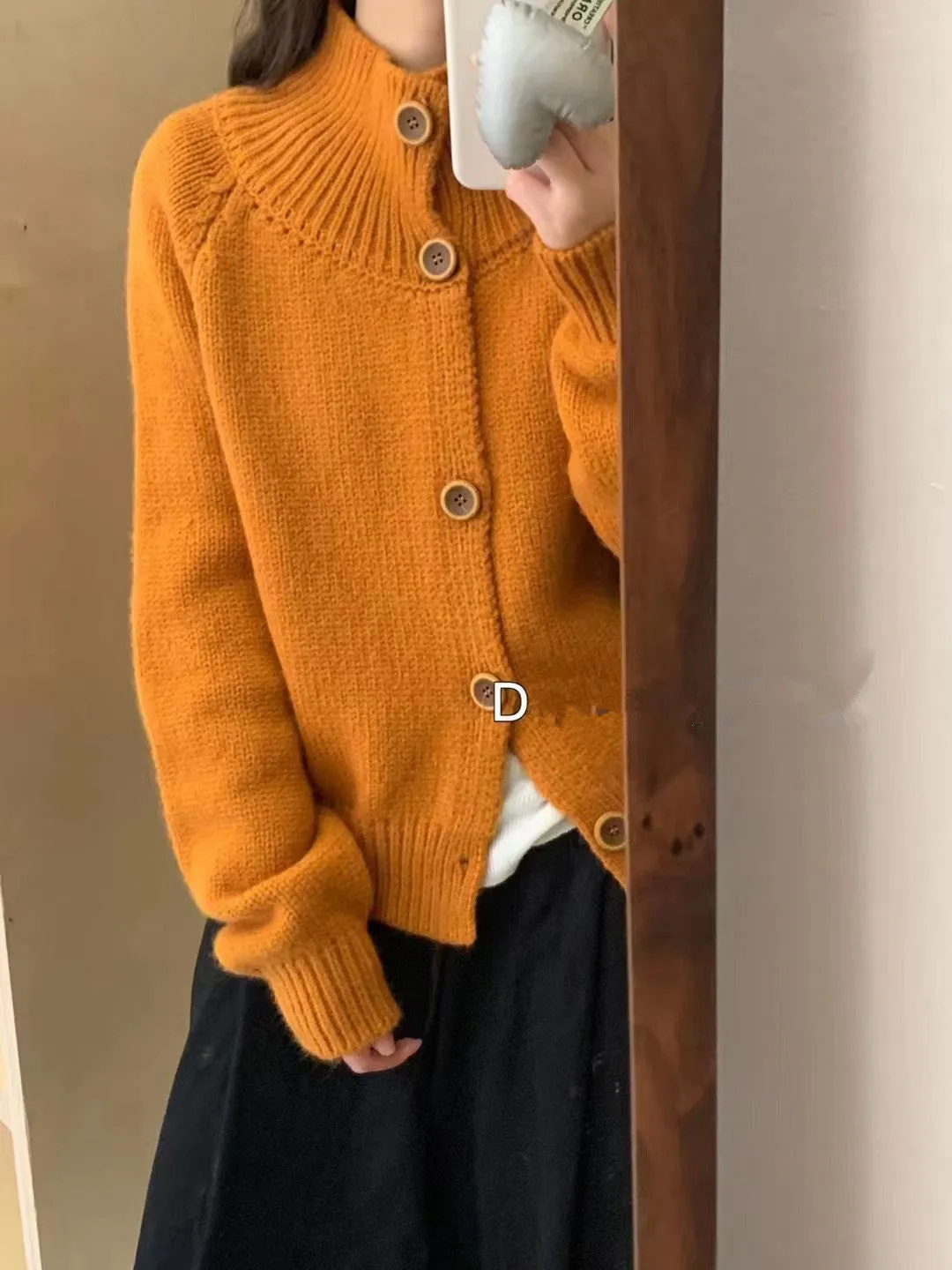 Unshrunken Solid Color Cardigan for Women's Cozy Style