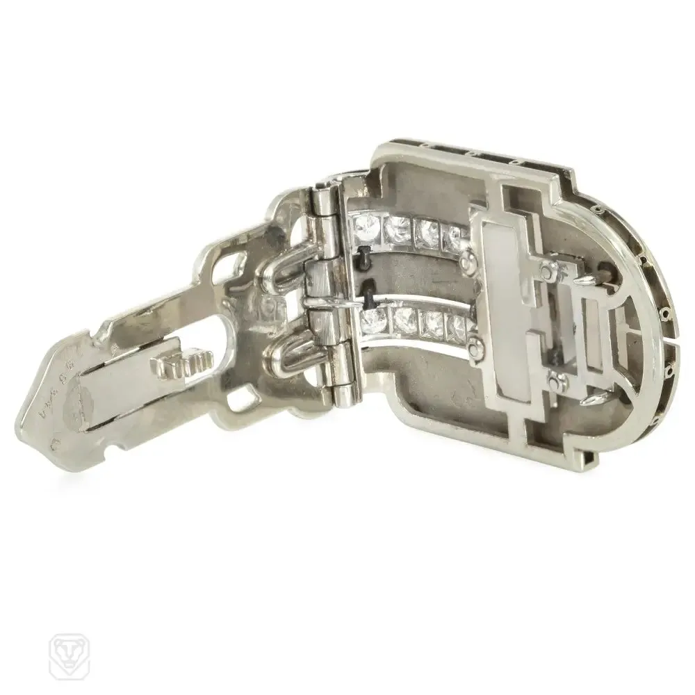 Van Cleef & Arpels, Paris Art Deco diamond clip brooch