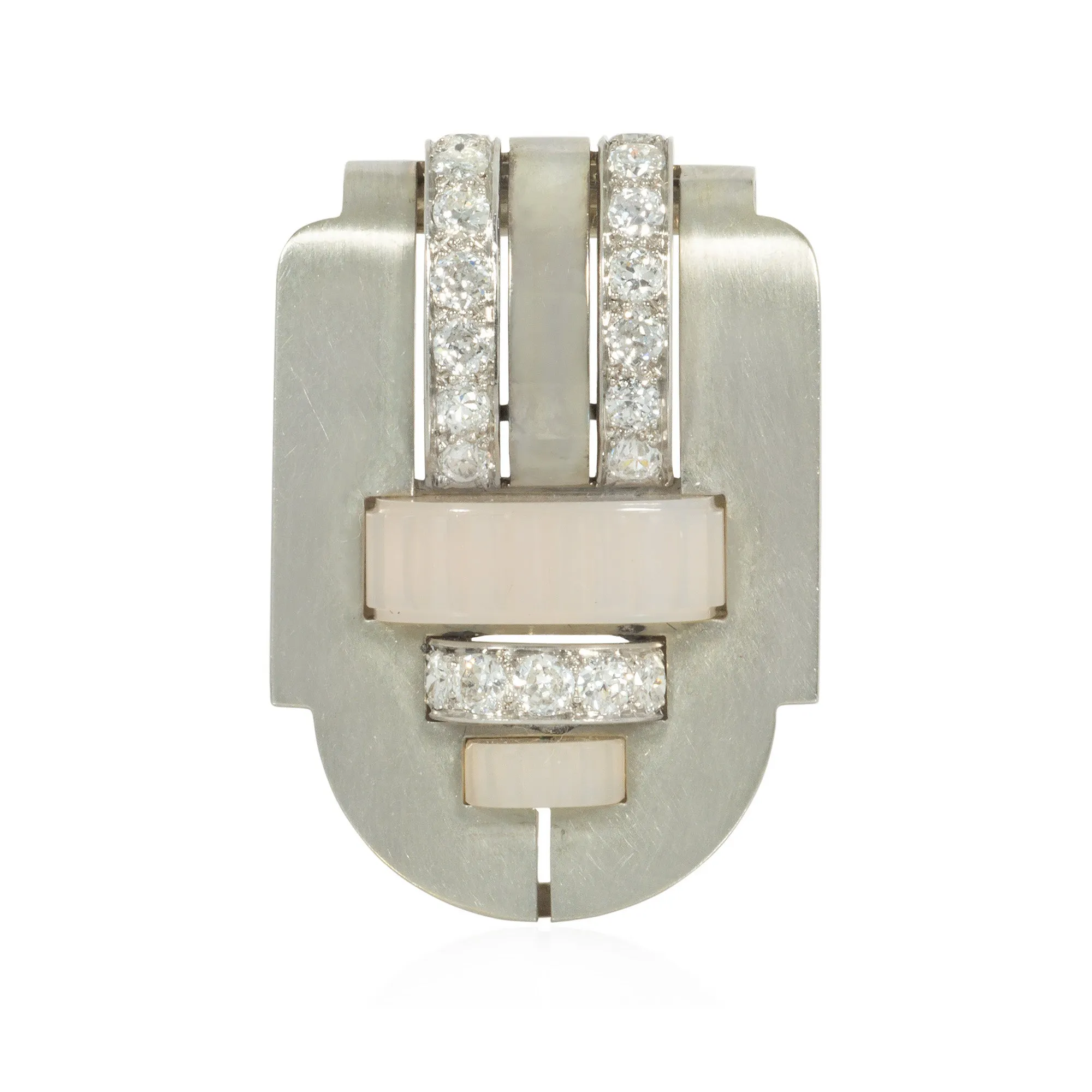 Van Cleef & Arpels, Paris Art Deco diamond clip brooch
