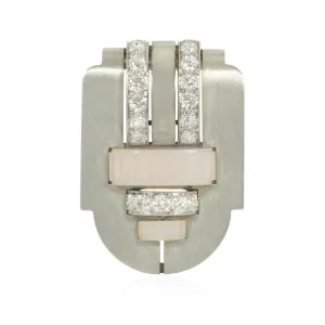 Van Cleef & Arpels, Paris Art Deco diamond clip brooch