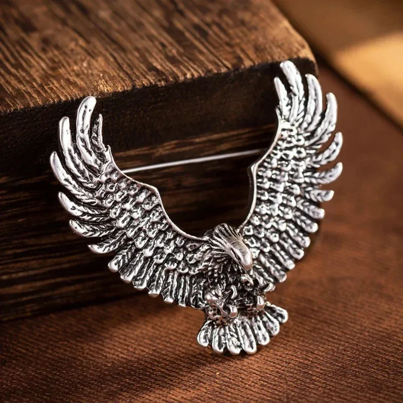 Vintage Alloy Eagle Brooch
