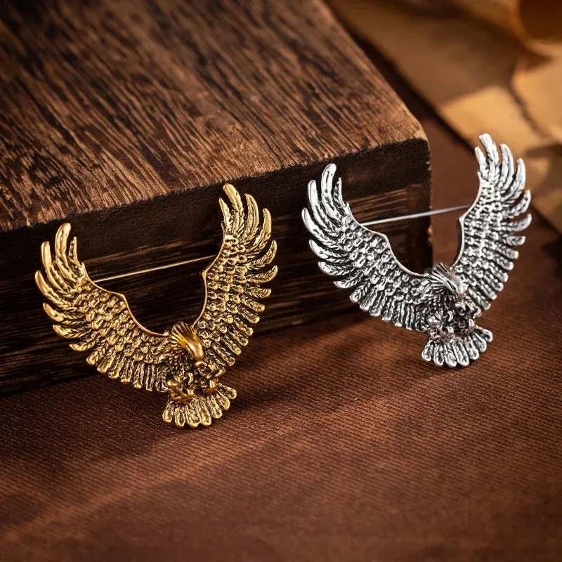 Vintage Alloy Eagle Brooch