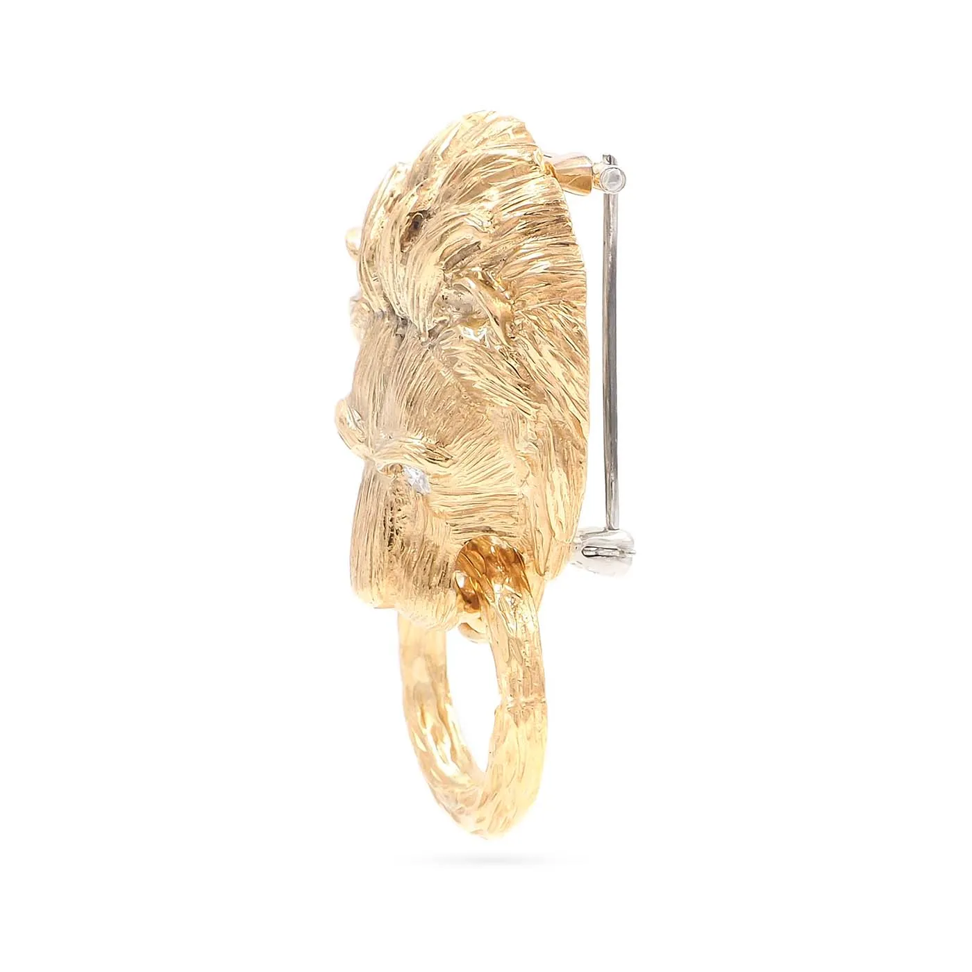 Vintage Lion Door Knocker Brooch By Van Cleef & Arpels