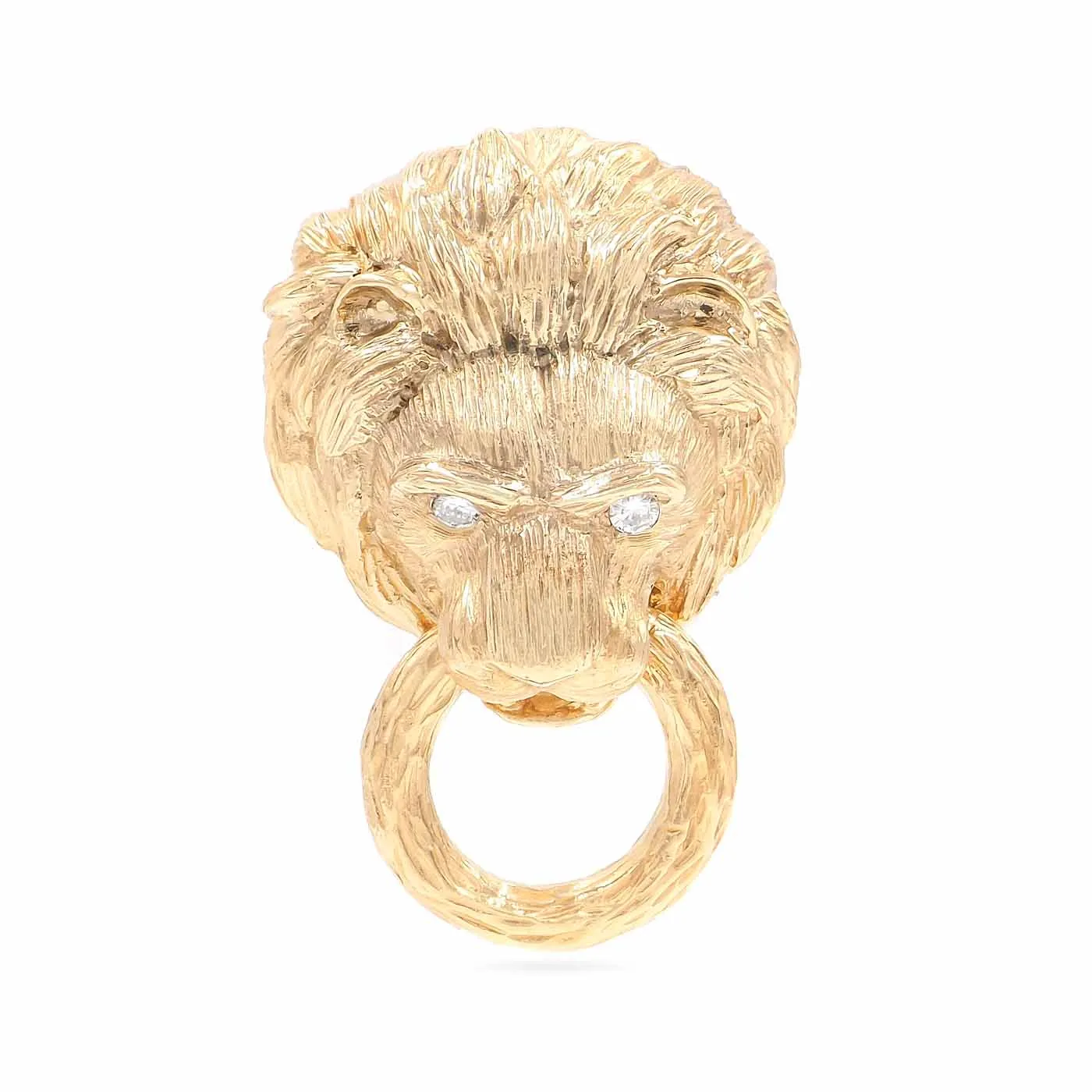 Vintage Lion Door Knocker Brooch By Van Cleef & Arpels