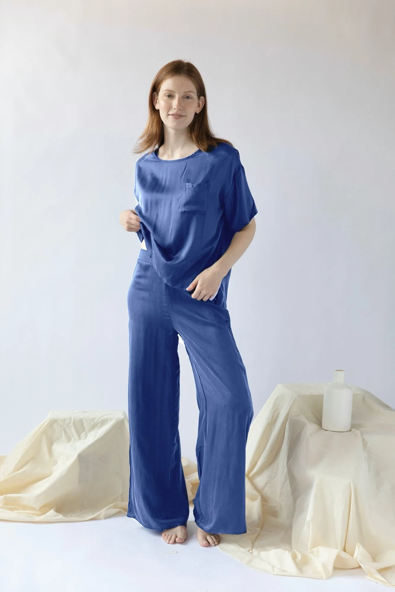 Washable Silk Tee Set