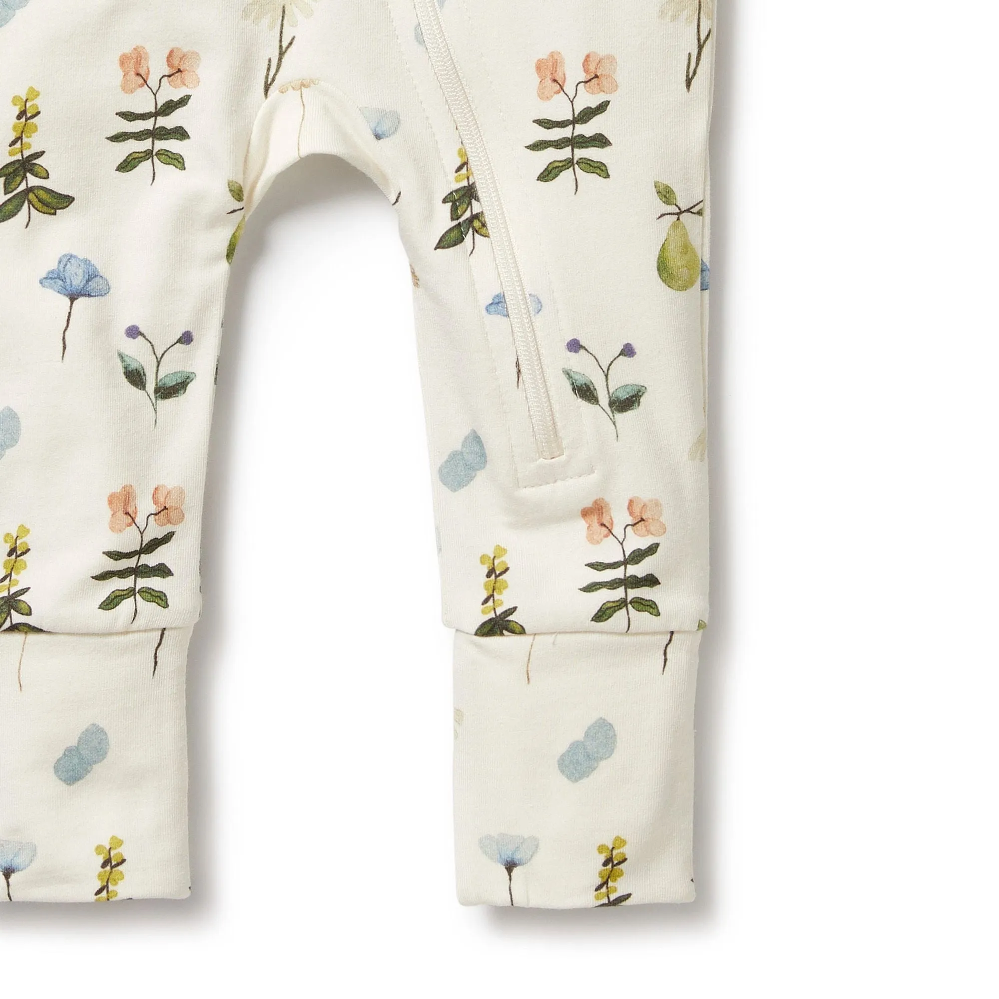 Wilson   Frenchy Organic Zipsuit with Feet - Petit Garden