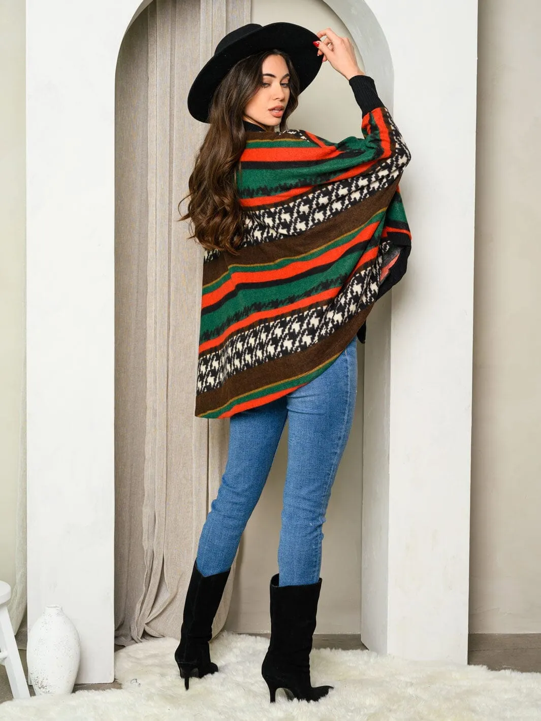 WOMEN'S LONG SLEEVE MULTI COLOR OPEN FRONT CARDIGAN