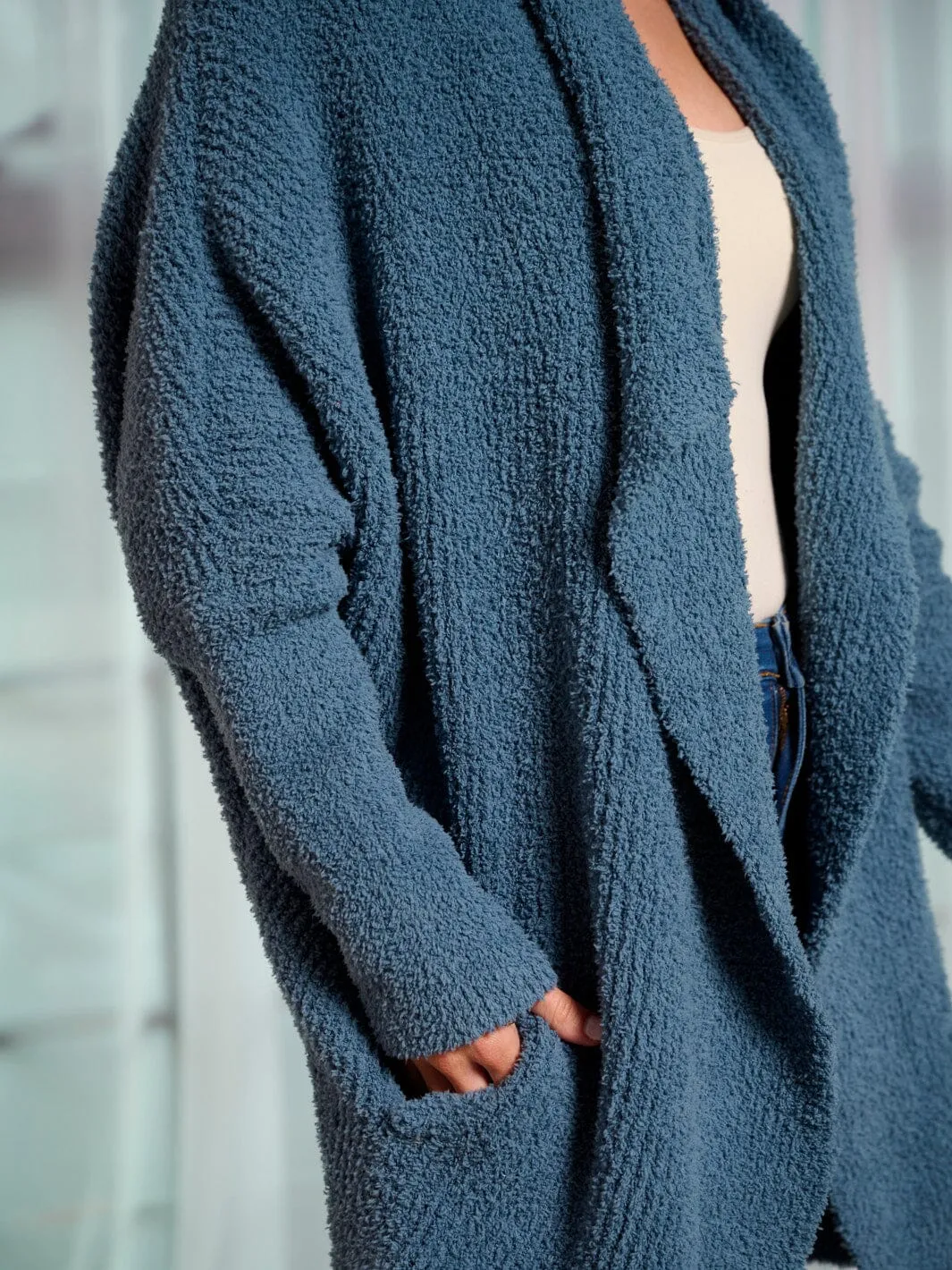 WOMEN'S LONG SLEEVE OPEN FRONT CARDIGAN