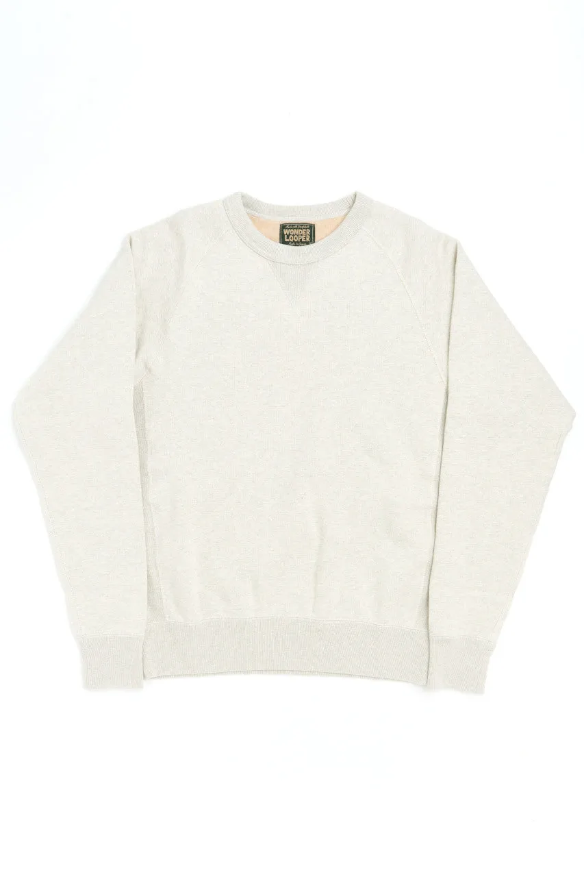 Wonder Looper Crewneck "II" Fleeced Fox Fiber Oatmeal