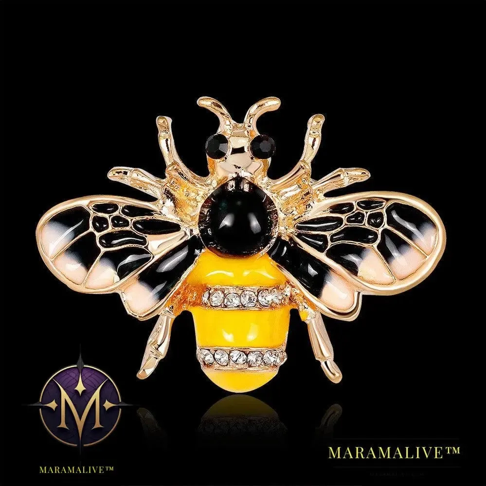Wuli&baby Insect Bee Brooches Pines Metalicos Enamel Pins