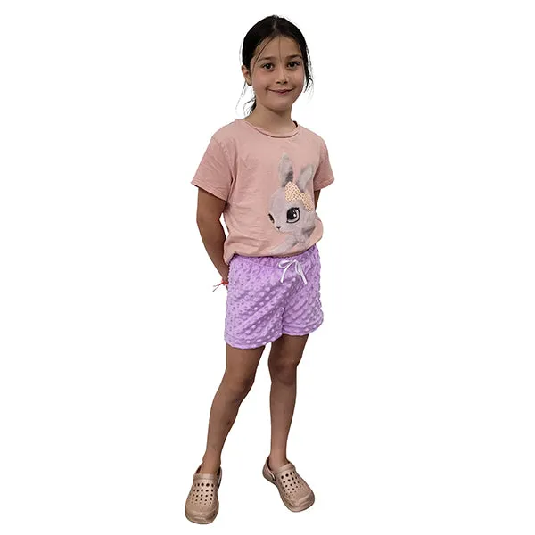 YOUTH PJ SHORTS WHISPER BUBBLE LAVENDER