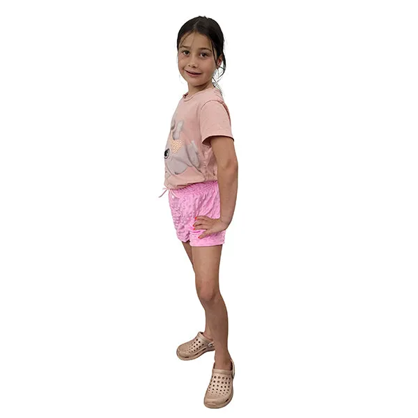 YOUTH PJ SHORTS WHISPER BUBBLE PINK